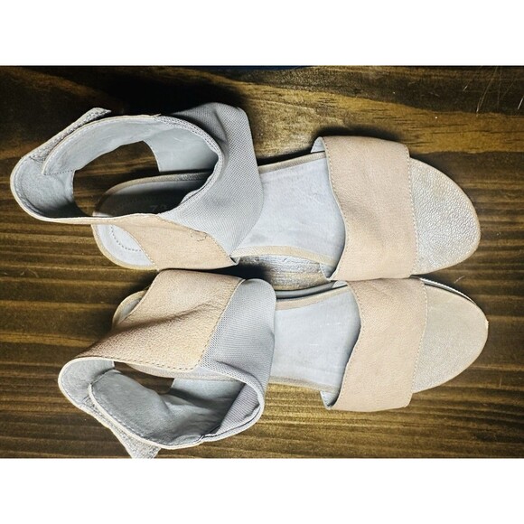 EILEEN FISHER Spree Sport Sandal Tan Platform Adjustable Ankle Strap Women's 8 - Picture 6 of 14